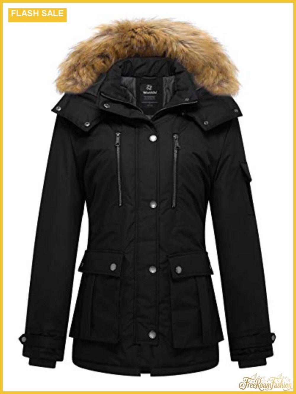 Quilted Winter Coat Warm Puffer Jacket Thick Parka with Hood
